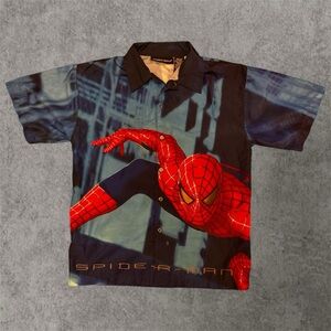 Kids Spiderman Navy and Blue Shirt, Size 8/10